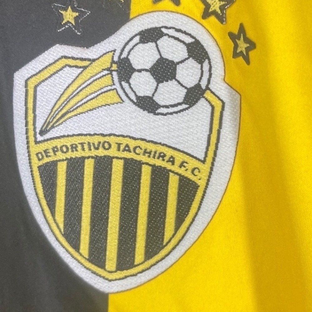 Topper Deportivo Tachira F.C. Soccer Jersey Mens Large Yellow Black Stripe Pepsi - Picture 3 of 6